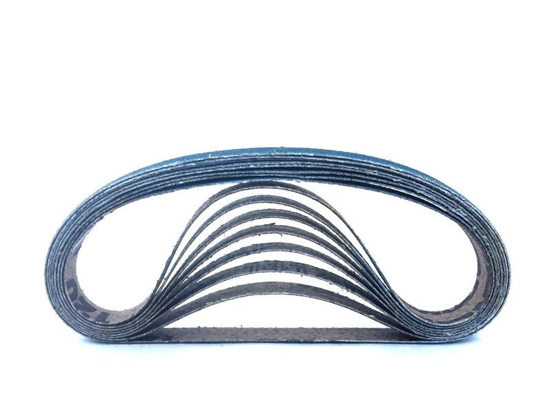 Starcke 3/8 x 13 Inch Sanding Belts - Starcke Premium 40 Grit Blue Zirconia Cloth Belt Sanders for Woodworking, Metal, Composites & Aluminum, Autobody Sandpaper Belts, Narrow Air File Belt Sanding - 30 Pack - Image 4